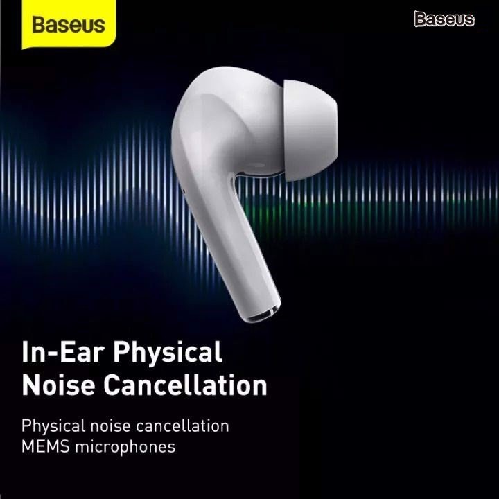 Tai nghe Bluetooth TWS Baseus W3 Stereo W5.0 Chống ồn vật lý, chống thấm, kháng nước iPX5 - Hãng phân phối