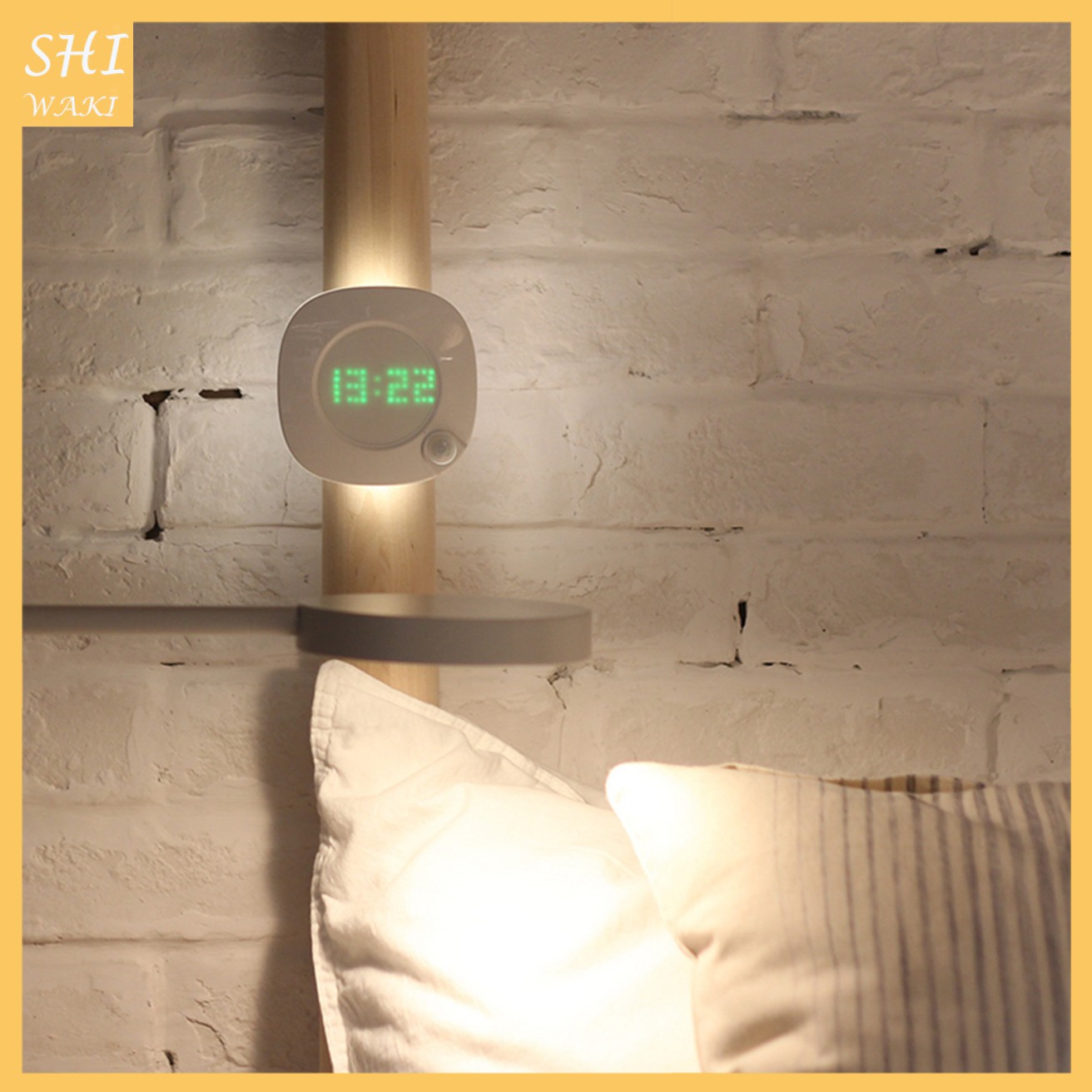 Đồng Hồ Treo Tường Có Đèn Led Cảm Biến Chuyển Động Cơ Thể Người Dùng Cho Phòng Ngủ Phòng Tắm