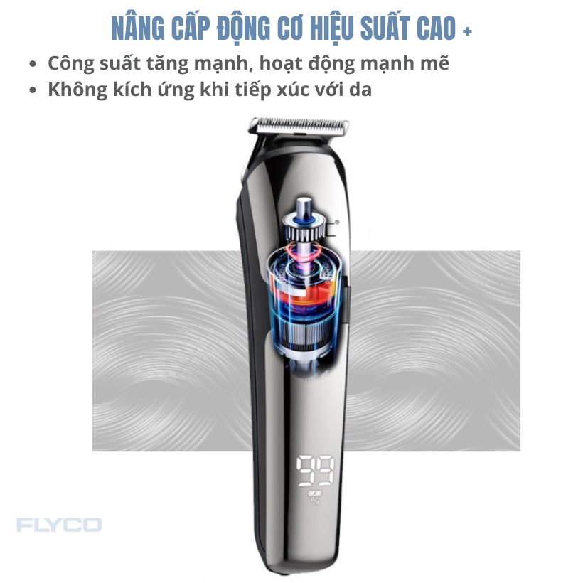 (NEW 2022) Bộ máy đa năng tông đơ cắt tóc, cạo râu, tỉa lông mũi HTC ATA 1327 Il Người lớn trẻ em Flyco tăng