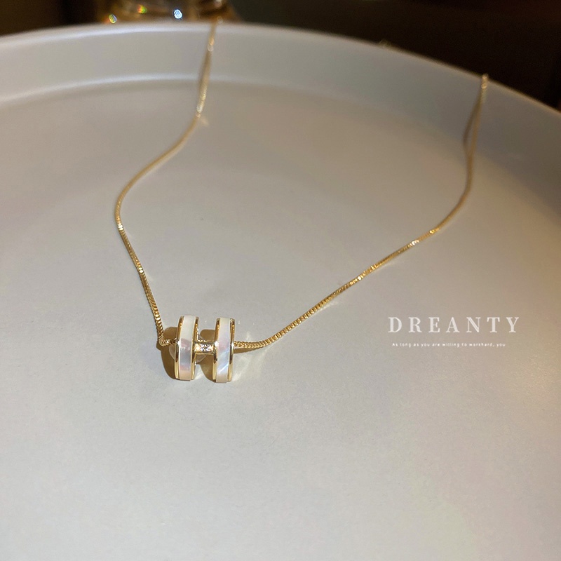 Dây Chuyền Mạ Vàng Mặt Chữ H Đính Đá Zircon Phong Cách Hàn Quốc Thời Trang Cho Nữ