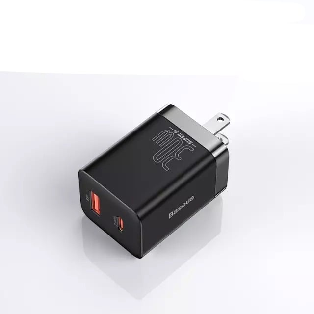 Củ sạc nhanh 30W 2 cổng Chân gập CCSUPP D01 Baseus chính hãng - Bảo hành 12 tháng