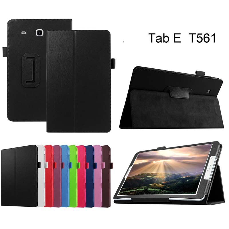 Bao da máy tính bảng kiểu nắp lật thời trang có bút cảm ứng cho Samsung Galaxy Tab E 9.6 SM-T560 T561 T567