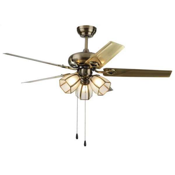 (Bảo hành 5 năm- Hỗ trợ lắp đặt) Quạt trần đèn cánh sắt 3 bát đá, 3 chế độ, có điều khiển HT-530 | BigBuy360 - bigbuy360.vn