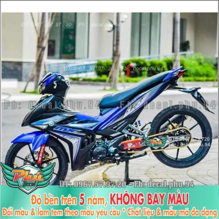 Tem rời Exciter 150 Mx đen xanh (B) -1