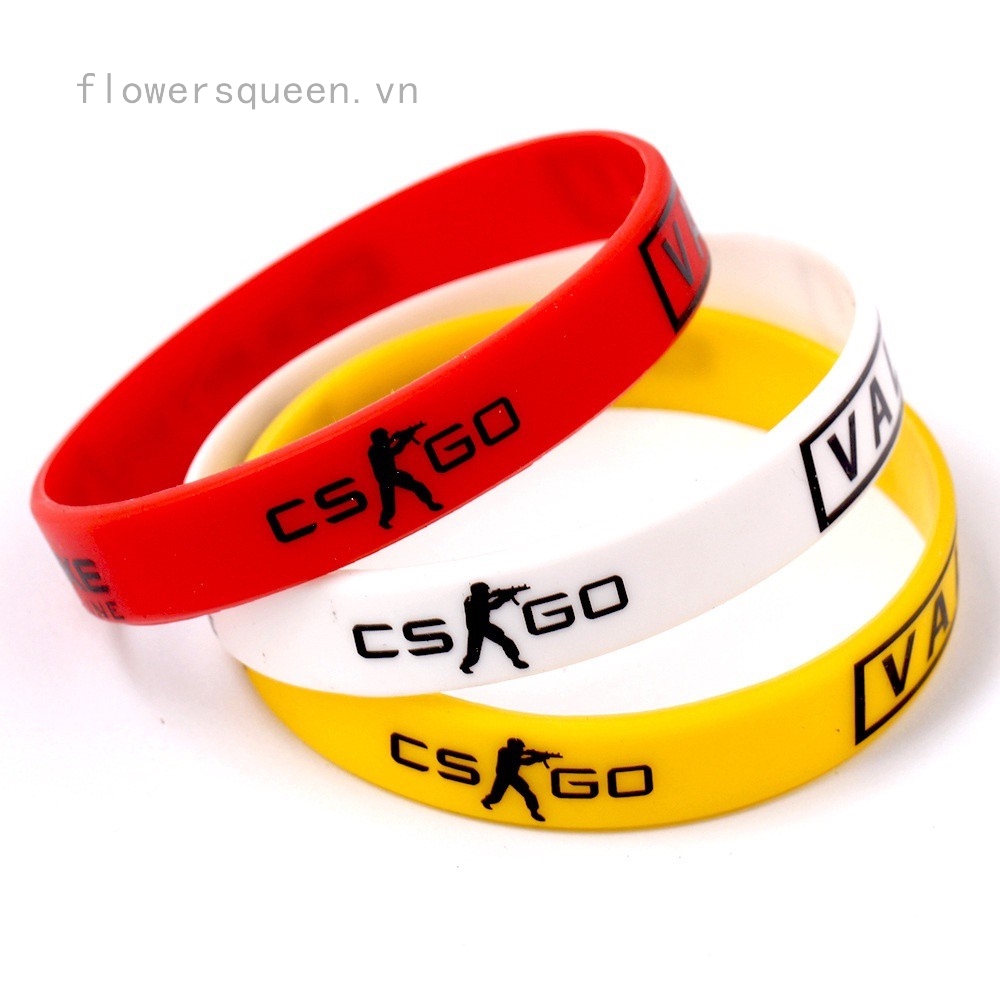 flowersqueen Vòng tay trò chơi Peripheral CSGO bằng silicone thời trang