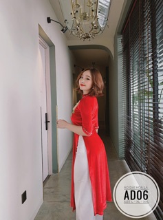 Bigsize Áo dài hoa lá AD06