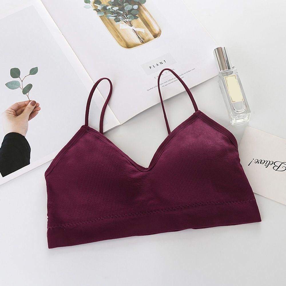Áo Lót Ống Bằng Cotton Thoáng Khí Không Đường May Hở Lưng Nhiều Màu Sắc Dành Cho Nữ Mặc Khi Tập Yoga