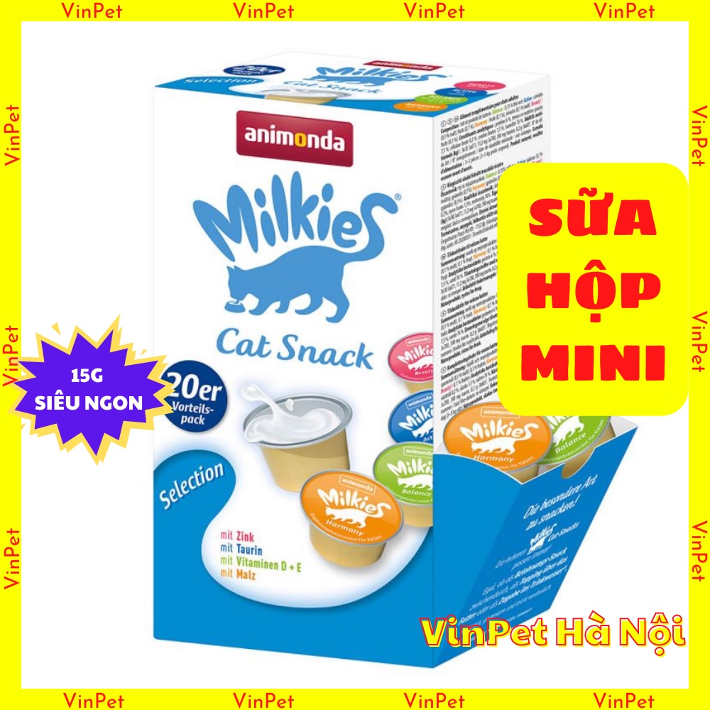 Sữa cho mèo 8 vị ANIMONDA MILKIES 15g nhập Đức
