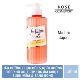 [PHIÊN BẢN MỚI] Dầu dưỡng dành cho tóc xơ cứng Kosé Cosmeport Je l’aime Relax Treatment Soft & Moist 500ml