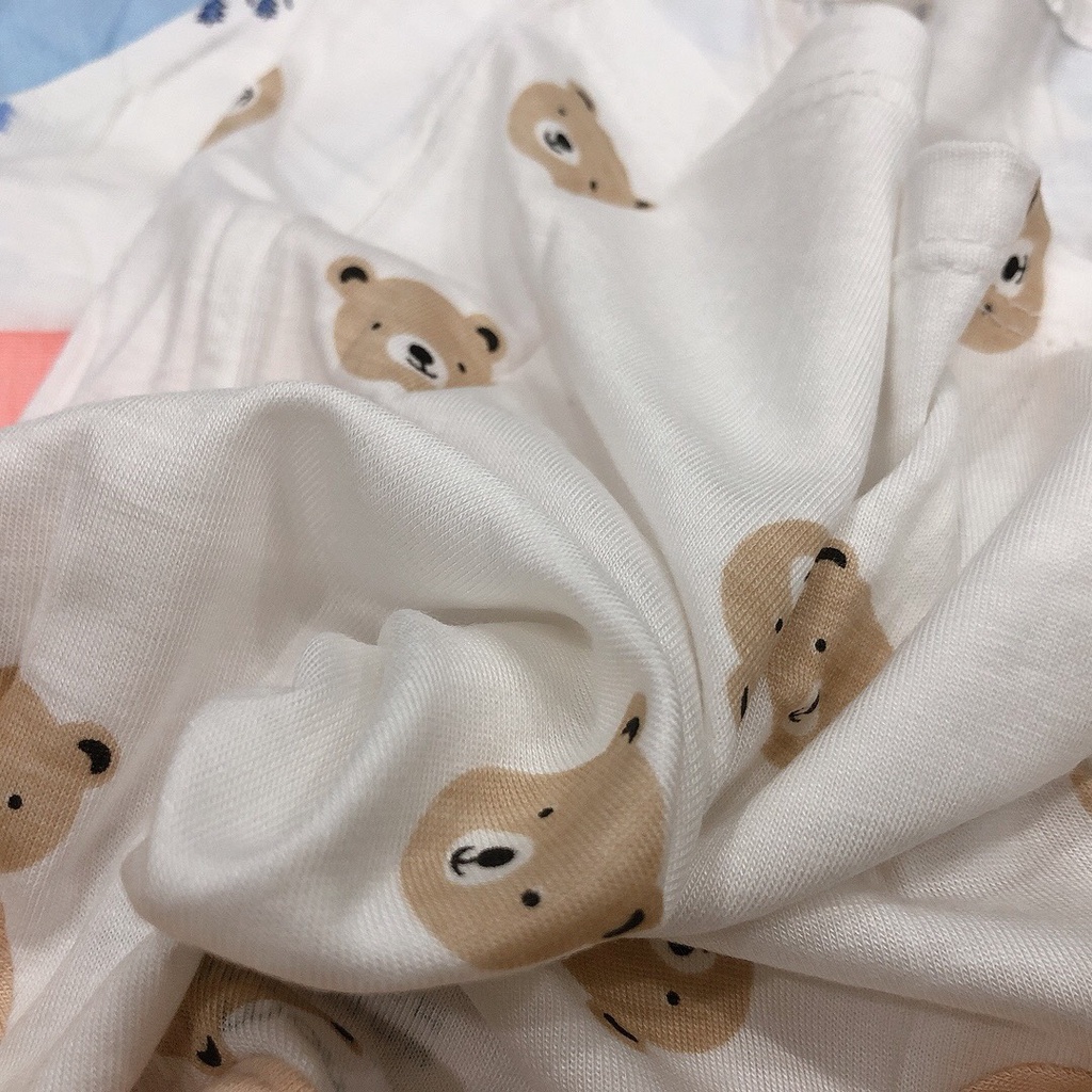 [XẢ KHO] Bộ Cúc Chéo Thun Lạnh Minky Mom Cho Bé Trai Bé Gái Sơ Sinh - Chất Liệu Mềm Mát - Size cho bé từ 3-9KG