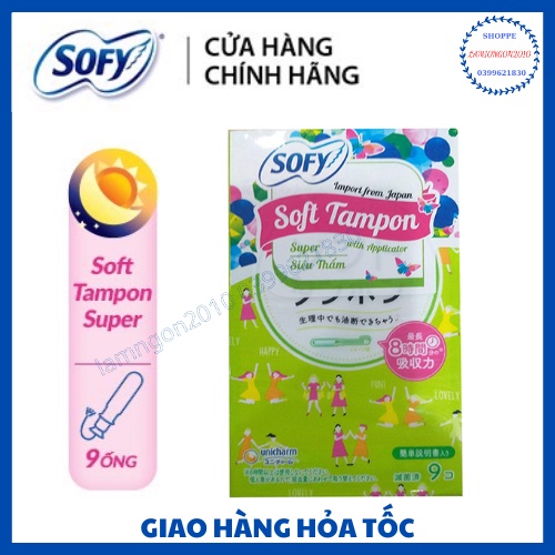Băng vệ sinh SOFY TAMPON Hộp 9 ống