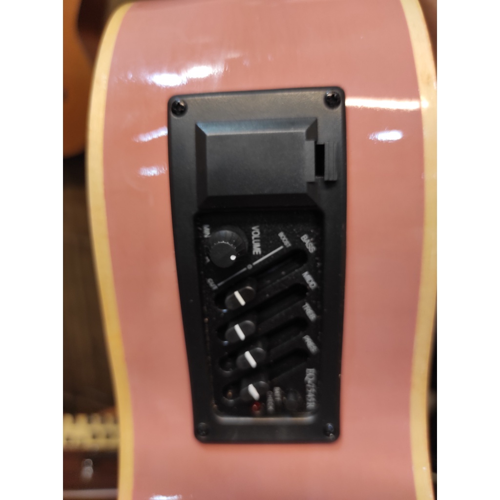 Đàn Guitar Acoustic Màu Hồng T01H Gắn EQ-7545 Chính Hãng