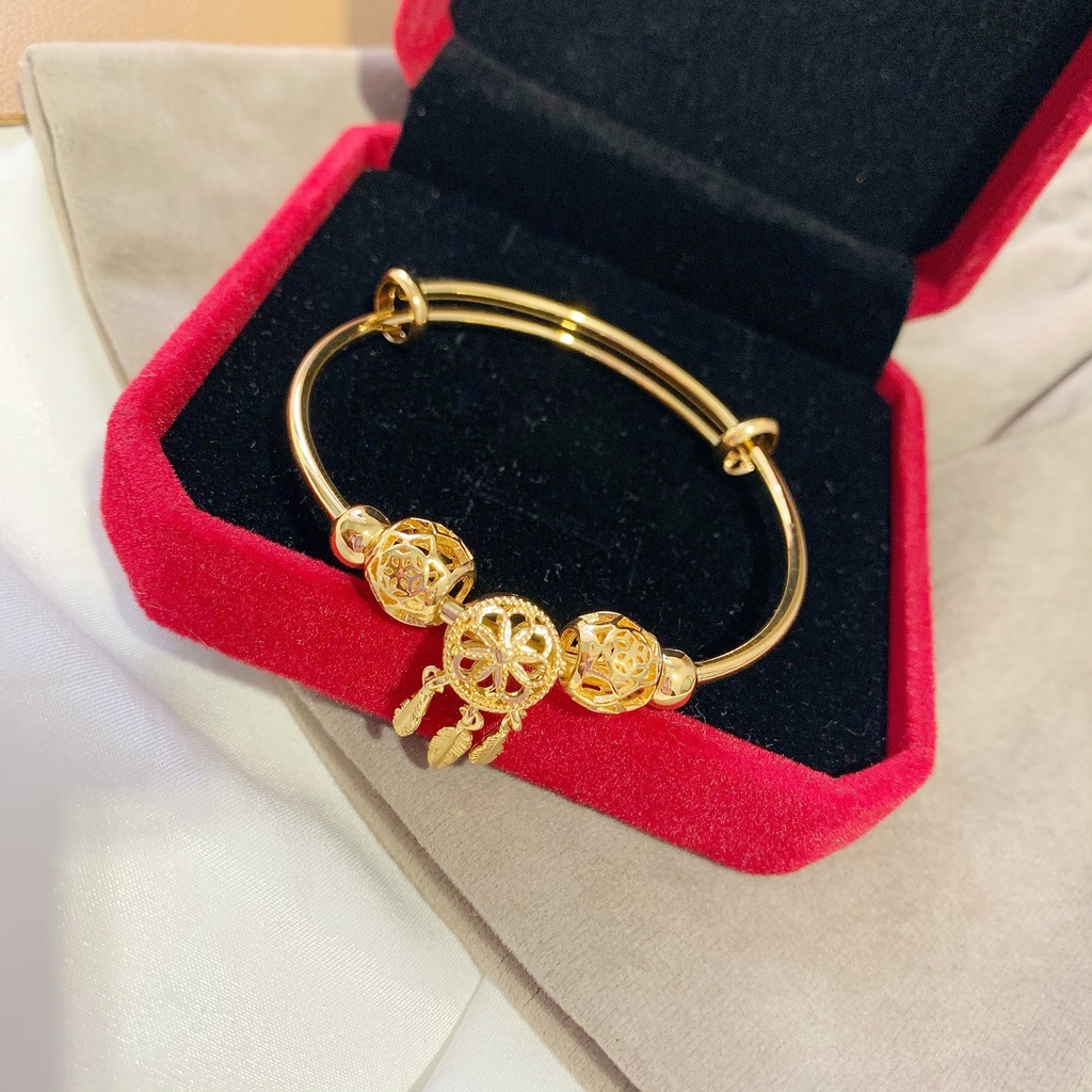Lắc Tay Nữ Dream Catcher Mạ Vàng 18K Cao Cấp, Vòng Tay Mạ Vàng Nữ, Tặng Hộp Gấm