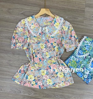 ÁO SƠ MI HOA CÔNG SỞ SIÊU ĐẸP (ẢNH THẬT 100%)