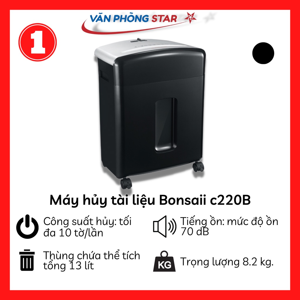 Máy hủy tài liệu Bonsaii c220B