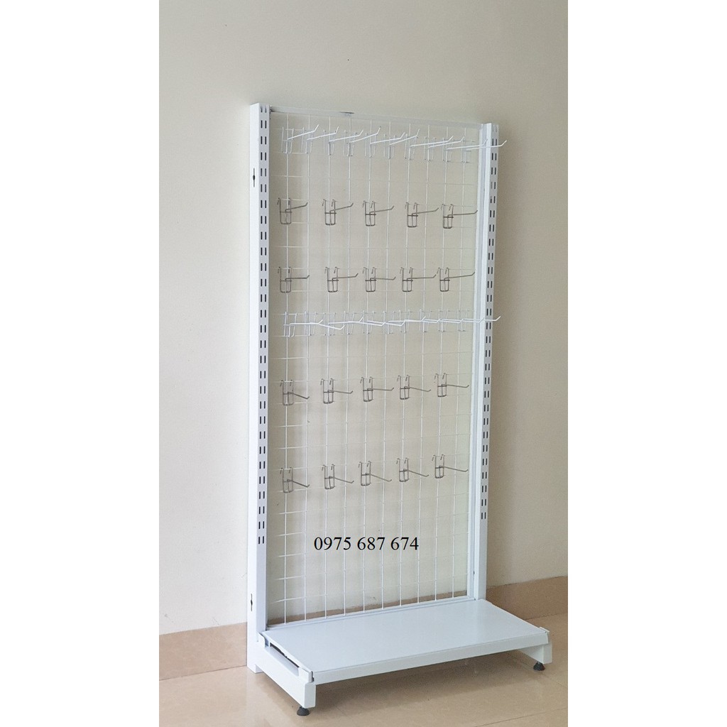 Khung lưới treo đồ siêu thị Dài 70cm, Rộng 40cm, Cao 150cm gồm 1 sàn