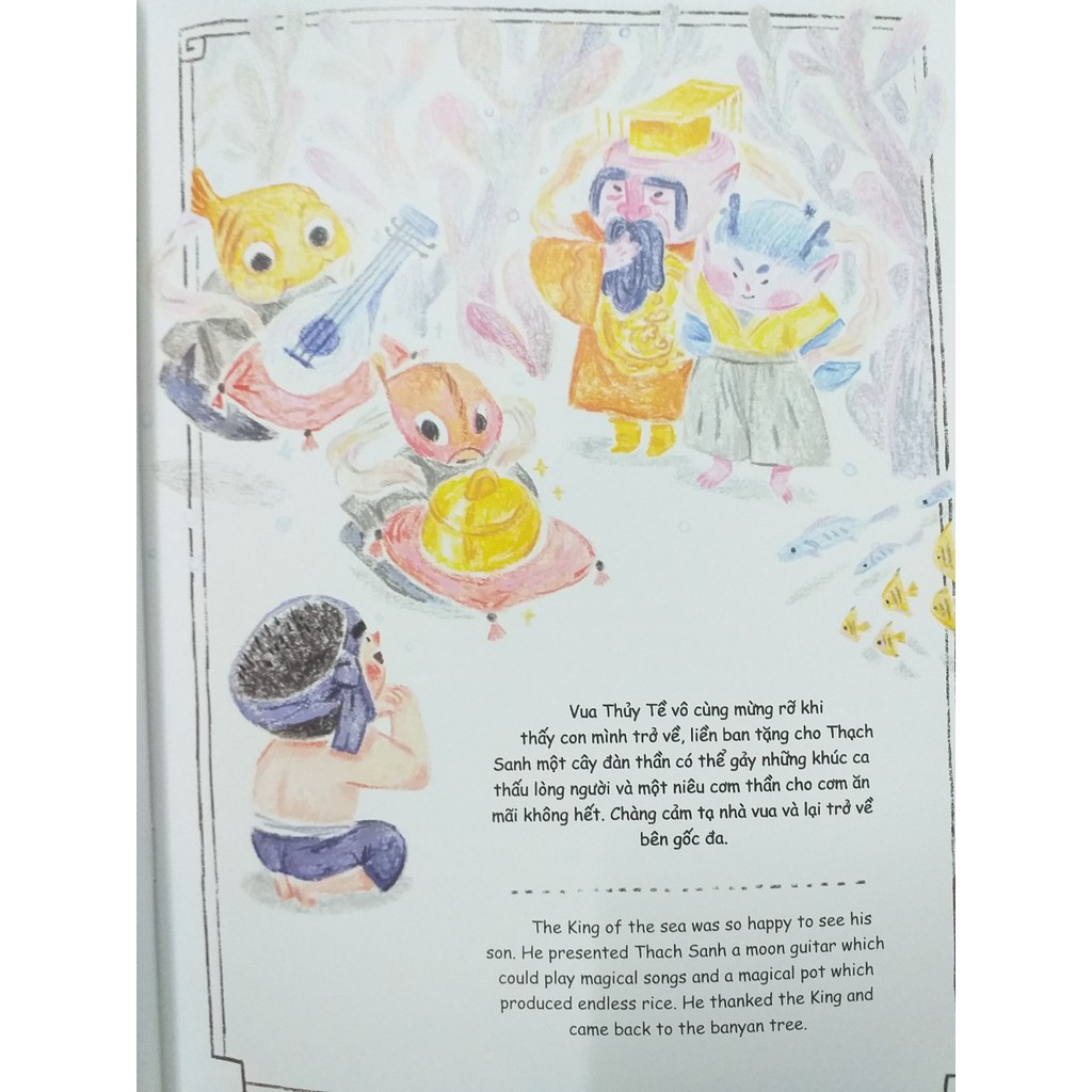 Sách - Cổ tích Việt Nam - Vietnamese fairy tales (4 cuốn) (Thạch Sanh + Sọ Dừa + Cóc kiện trời + Ai mua hành tôi)