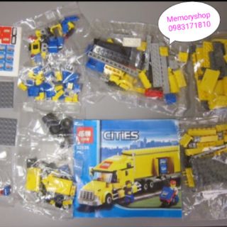 Xếp hình Xe container chở hàng mã số 02036