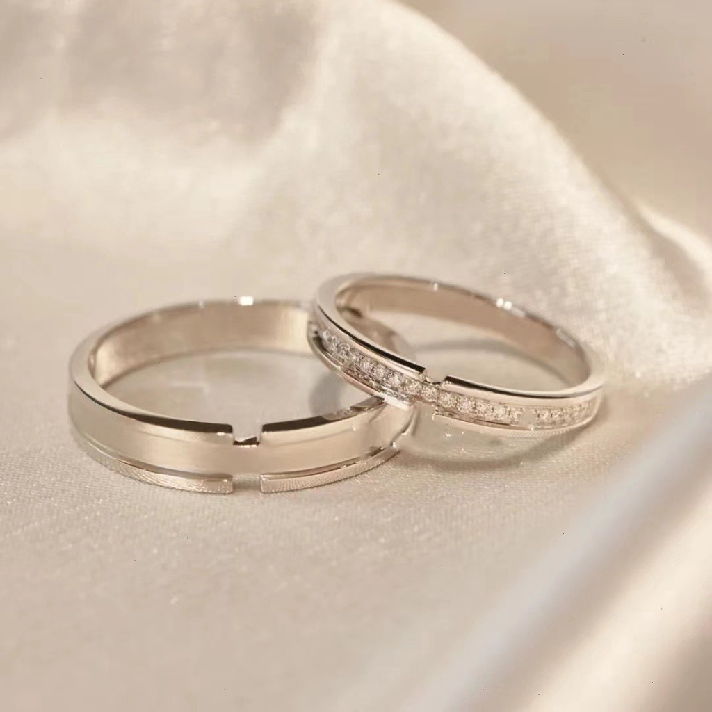 Nhẫn Đôi Bạc Dreamsilver, Nhẫn Cặp Happiness Chỉnh Được Size ND024