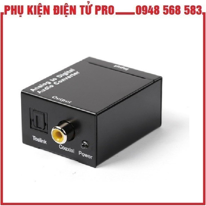 Bộ Chuyển Đổi Âm Thanh Av Rca R L Audio Sang Optical Coaxial (Đen)