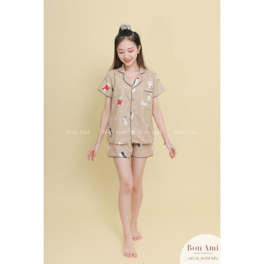 Bộ PIJAMA Bon Ami 100% Việt Nam thoáng mát không nhăn  ཾ ྇ ྇ 😍 ༴