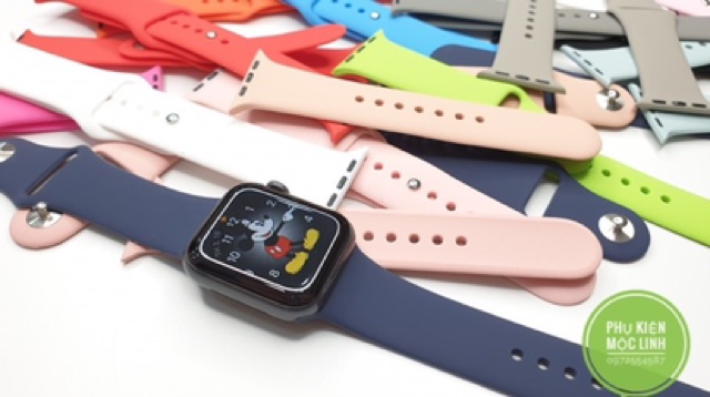 DÂY CAO SU ĐỒNG HỒ APPLE WATCH SPORT BANDS CAO CẤP  FULL SIZE 1 2 3 4 5 38mm 40mm 42mm 44mm MÀU XANH ĐEN