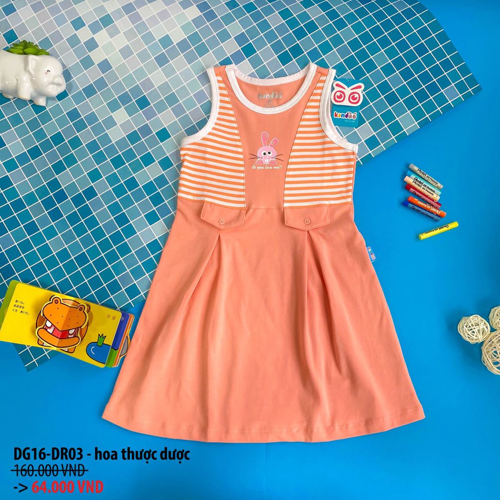 Áo tshirt bé gái DG16DR03 cotton, áo váy