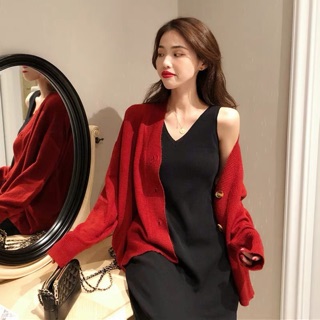 Váy len dài phối cadi - ORDER