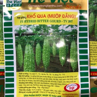 HẠT GIỐNG KHỔ QUA (MƯỚP ĐẮNG) F1 TV207- 2gr