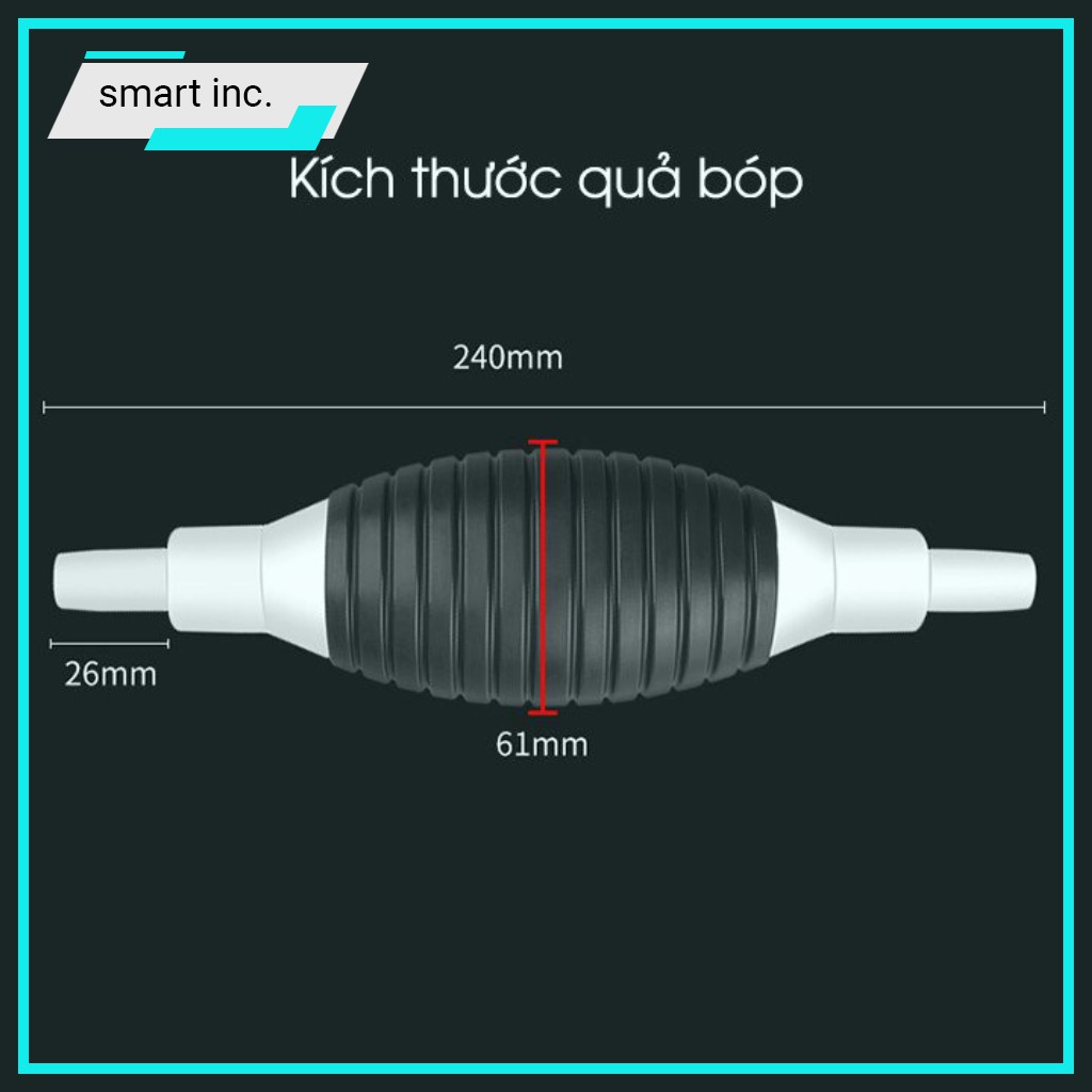 Ống Bóp Hút Nước Bể Hồ Cá Tự Động Hút Xăng Rượu Cầm Tay Tiện Dụng