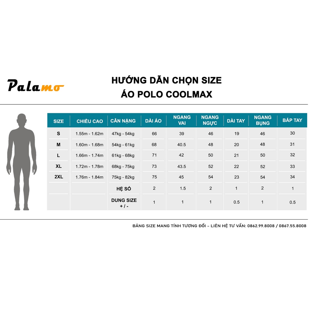 Áo thun polo nam coolmax siêu nhẹ PALAMO chống UV phom regular fit chuẩn bền màu | BigBuy360 - bigbuy360.vn