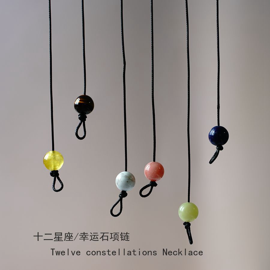 Vòng tay mặt hình cung hoàng đạo đính đá tự nhiên đơn giản cho nữ