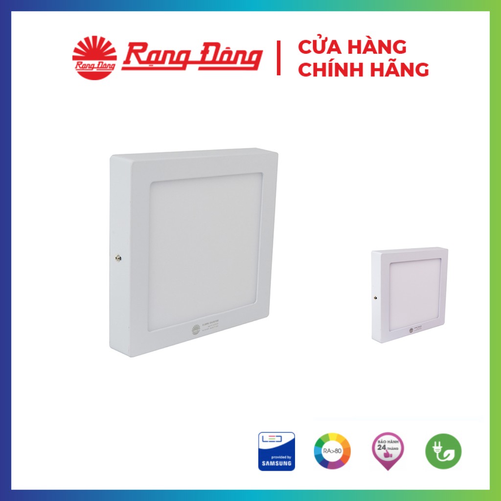 Đèn LED Ốp trần 18W Rạng Đông, trang trí nhà đẹp, siêu sáng, tiết kiệm điện, Model: D LN08L 23x23/18W
