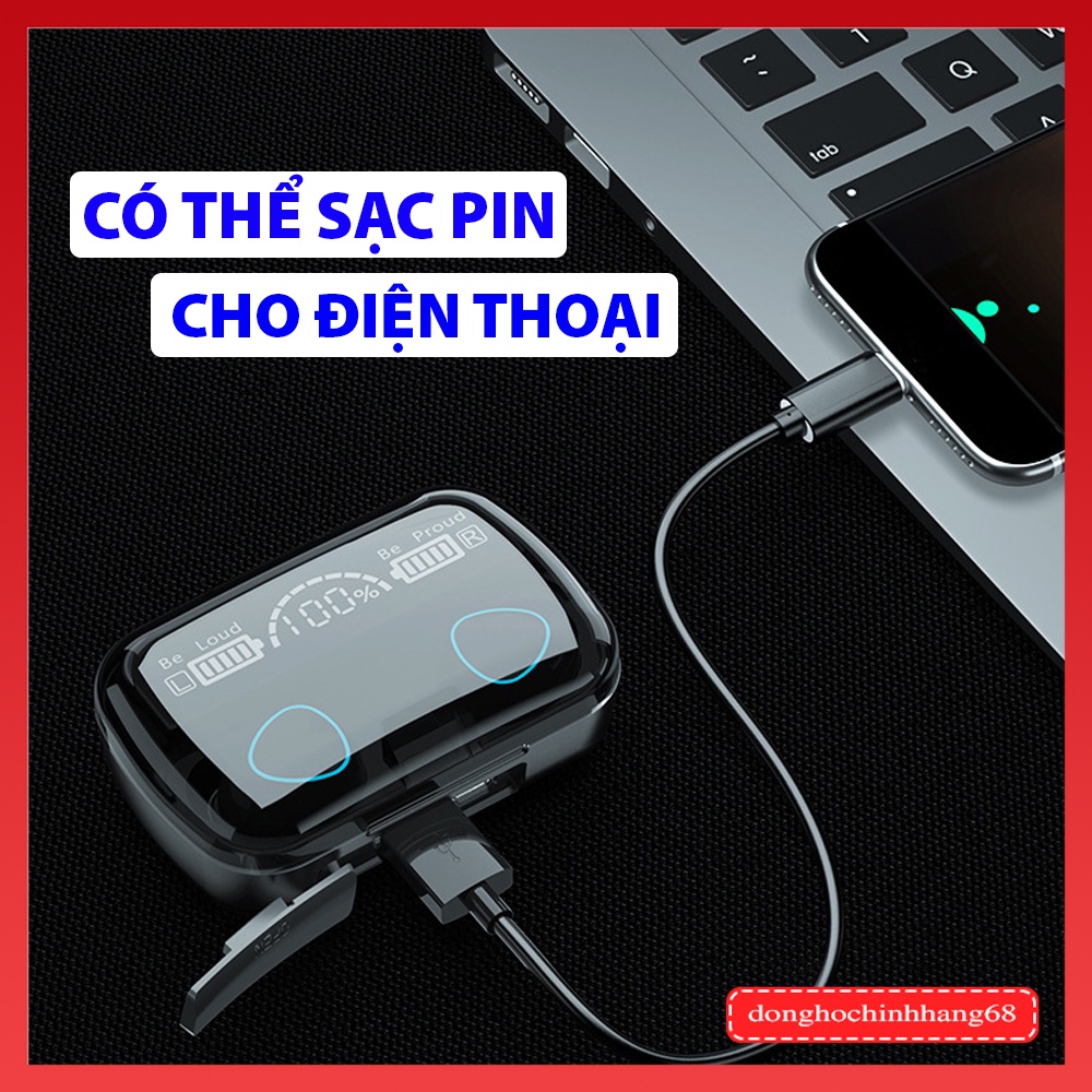 Tai Nghe Bluetooth M10 Phiên Bản Pro Pin Trâu, Nút Cảm Ứng, Hỗ Trợ Đàm Thoại, Nghe Nhạc, Tự Động Kết Nối, Chống  Ồn