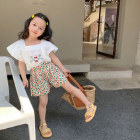 Quần Culottes Ngắn Ống Rộng Họa Tiết Chấm Bi Phong Cách Hàn Quốc Nhật Bản Dễ Thương Thời Trang Mùa Hè 2022 Cho Bé Gái