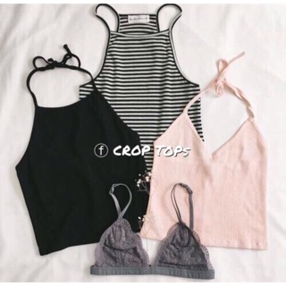Croptop cổ yếm buộc dây/k buộc - By SGGz