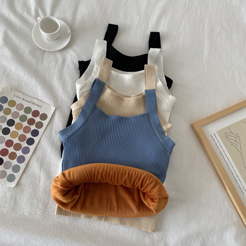 Áo hai dây nữ màu trơn thời trang Hàn Quốc