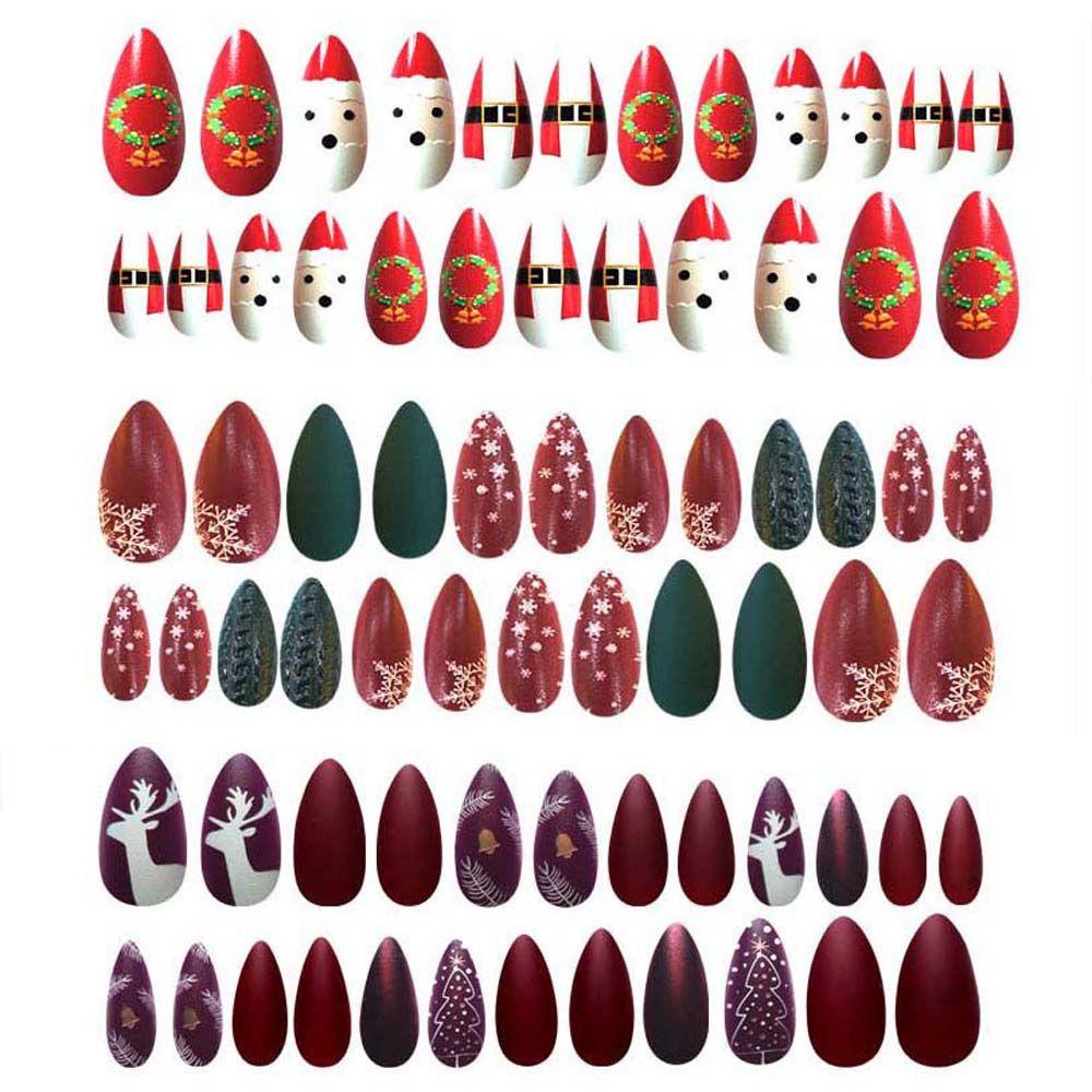 OCEANMAP Móng Tay Giả Thời Trang Họa Tiết Giáng Sinh