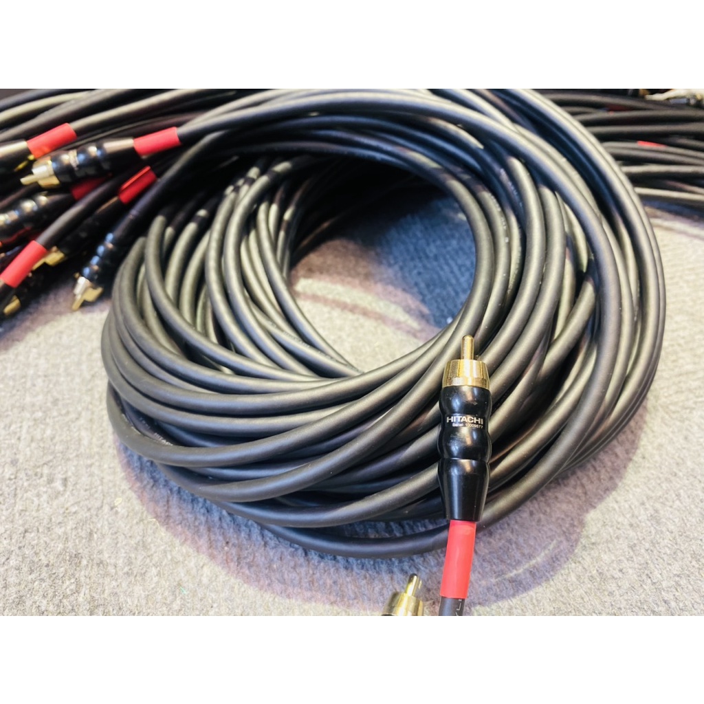 Dây tín hiệu âm thanh AV Hitachi Nhật nguyên bản Jack và dây lõi đồng mạ Bạc Siêu Dẫn