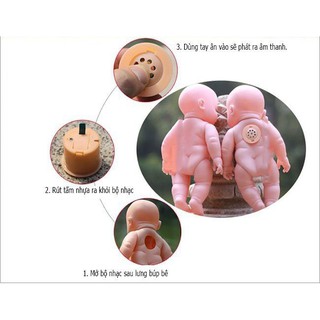 Búp Bê Silicon Em Bé Trai Mắt 4D - Cao 30cm