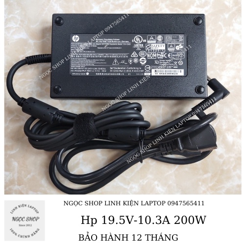 ZIN QUA SỬ DỤNG  Sạc Laptop Hp 19.5V-10.3A 200W HP ZBook 15 17 G3 HP ZBook 17 G3/G4 8560w 8570w 8740w 8760w 8770w