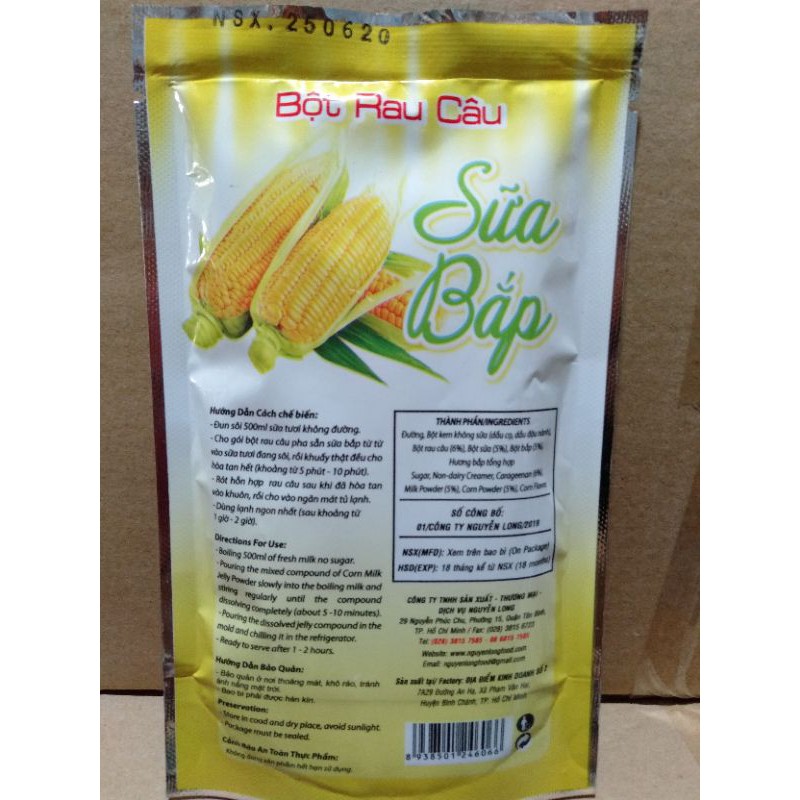 Bột rau câu sữa bắp dragon 🌽🌽