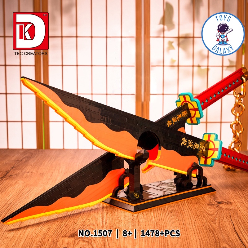 Đồ Chơi Lắp Ráp Kiểu LEGO Mô Hình Nhật Luân Kiếm Của Âm Trụ Uzui Tengen trong Kimetsu no Yaiba 1507