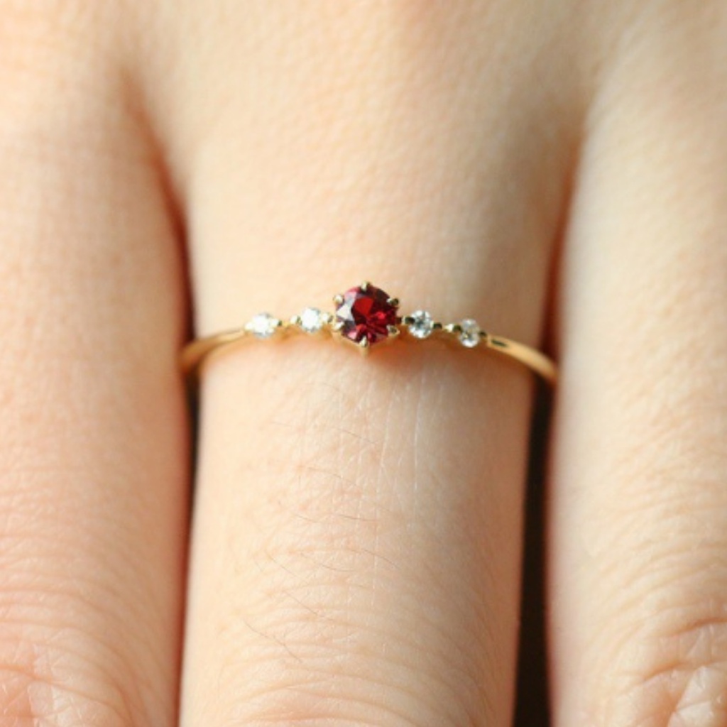 Nhẫn đính đá bạc nữ đơn giản đẹp trơn cá tính 925 May Jewelry20 MJ08