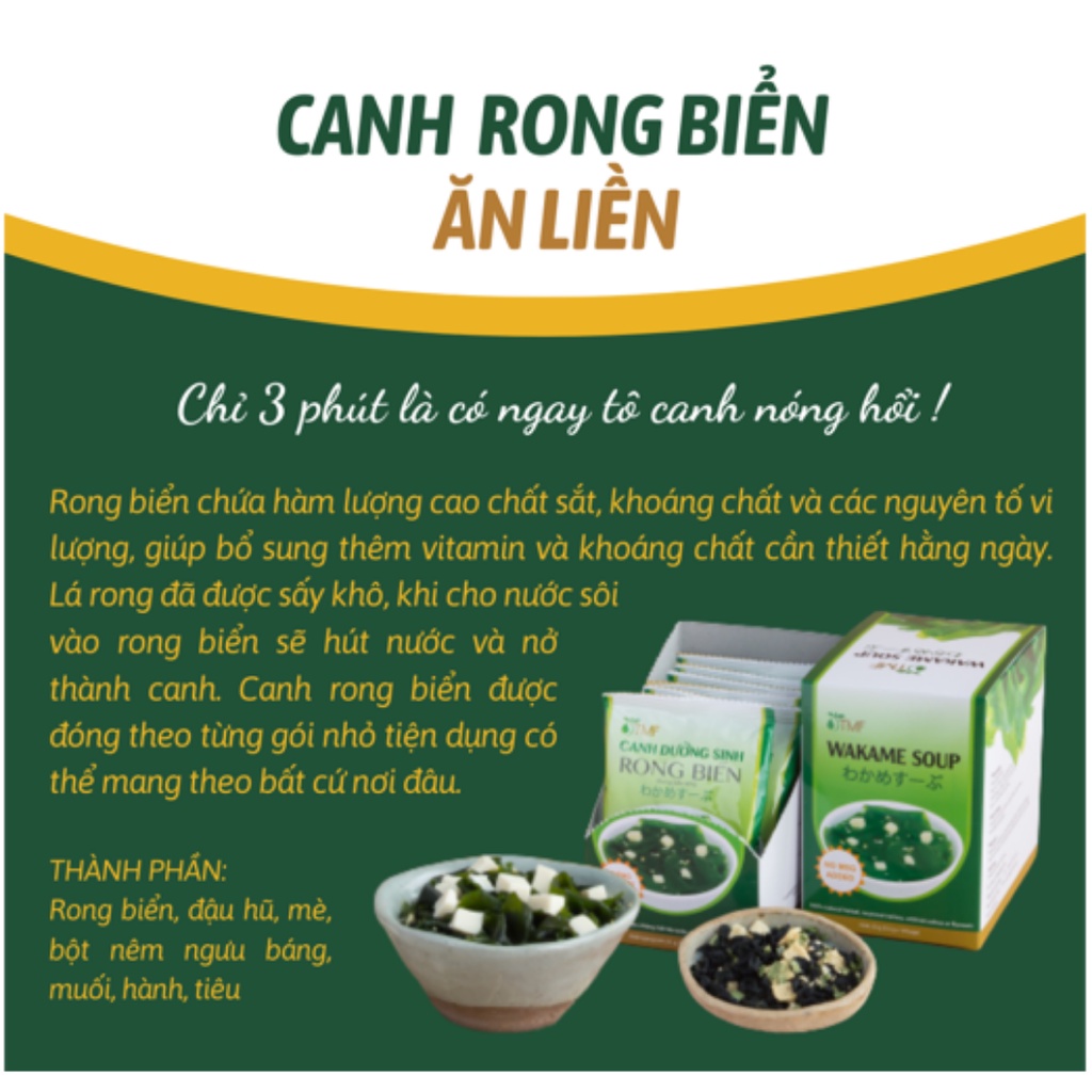 CANH RONG BIỂN ĂN LIỀN - TÂM MINH FOODS (10 GÓI/ HỘP) | BigBuy360 - bigbuy360.vn