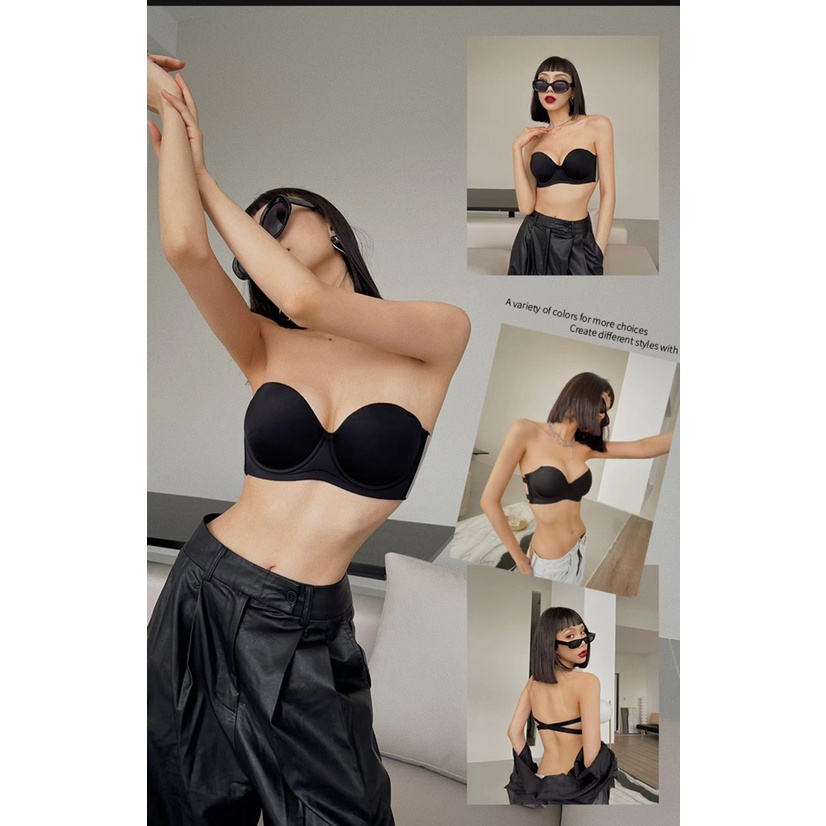 Áo lót nữ không dây cao cấp siêu nâng đẩy ngực chuyên mặc cho áo hở lưng ofelia