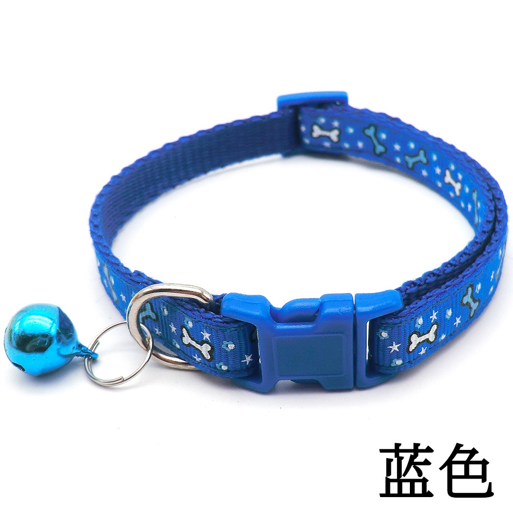 Vòng cổ cho chó hình xương thiết kế dày dặn và chắc chắn màu sắc nổi bật có kèm lục lạc leng keng