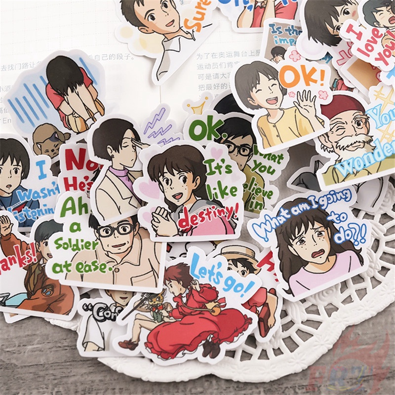 ★★★ Whisper of the Heart Mini Diary Manual Stickers ★★★ 60Pcs/Set DIY Fashion Scrapbooks Album Decor Decals Stickers