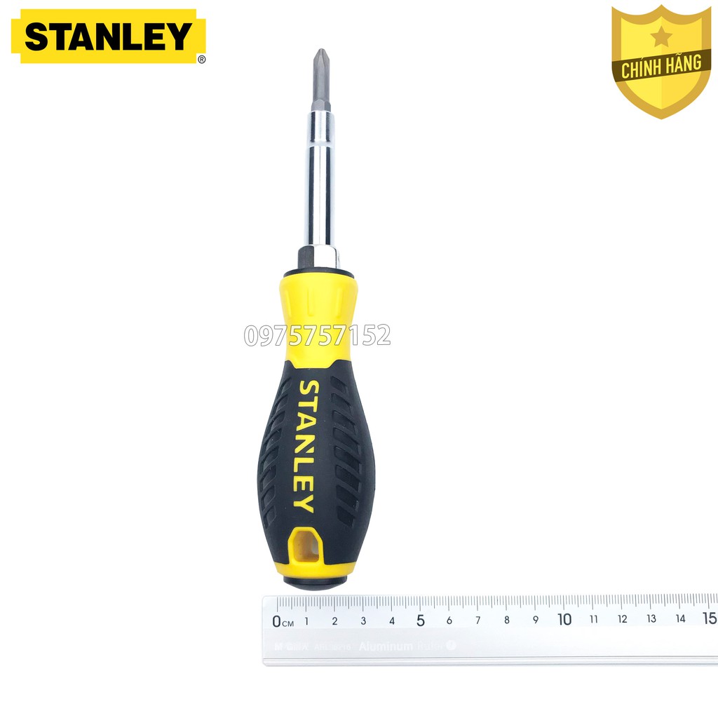 Tô vít đa năng đổi đầu Stanley 6 trong 1,  4 mũi vít có từ tính cao, thao tác linh hoạt, tay cầm chắc chắn