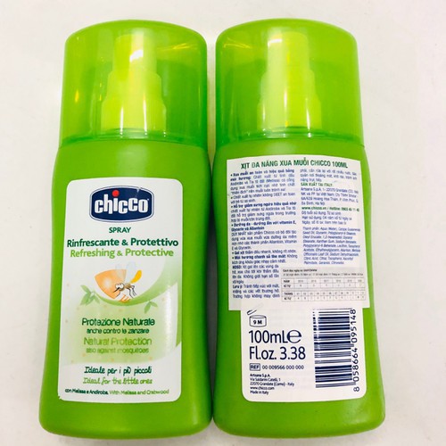 Xịt chống muỗi cho bé Extra Chicco Ý100ml - Hàng chính hãng